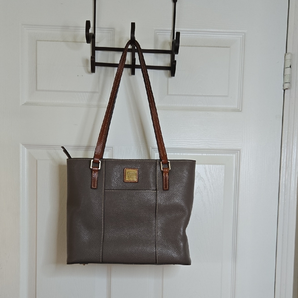 Dooney & Bourke Gray and Brown Tote Bag
